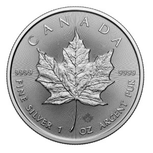 1 Oz Silver Canadian Maple Leaf - Random Year